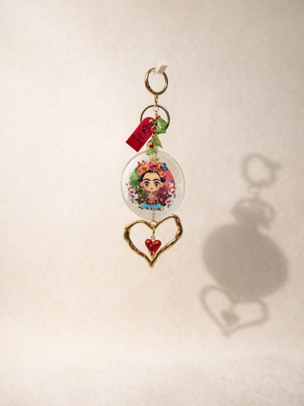 Frida Kahlo “Tree of Hope” Keychain – 8.5" Handmade Mexican Art